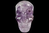Carved Amethyst Crystal Skull #111714-2